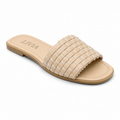 LIVIA Woven Slide – Beige