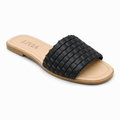 LIVIA Woven Slide – Black