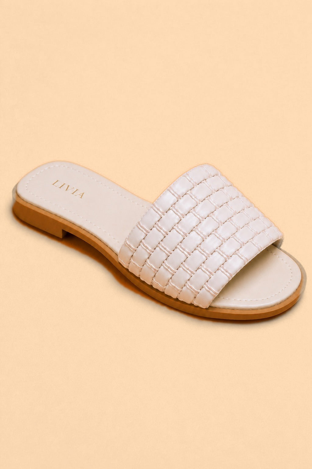 Ivory Woven Slide