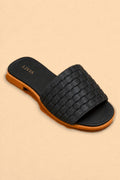 Noir Woven Slide