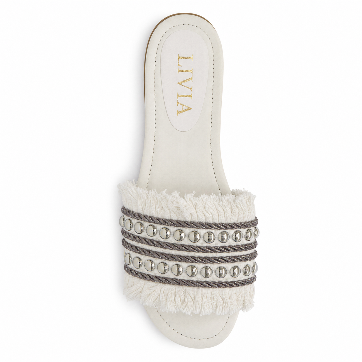 LIVIA Fringe Slide – White